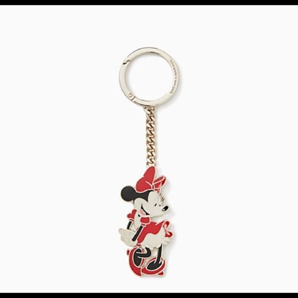 disney x kate spade new york minnie mouse charm brand new keychain key fob key - Picture 1 of 1